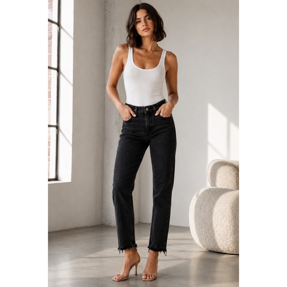 Free People We The Free Faded Black High Rise Skinny Jeans OB1187271 Size 24 NEW